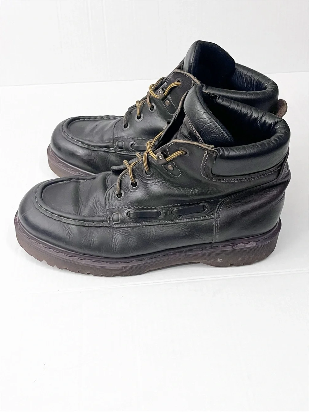 DR. MARTENS Vintage Dark Brown Leather Lace Up Boots UK 8 Men’s Size 9